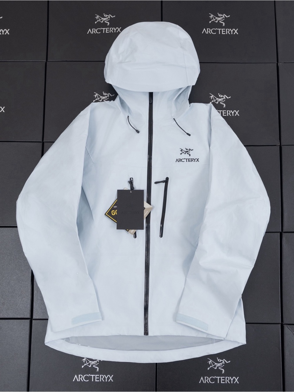 Arc'teryx Light Blue Women's Waterproof Hooded Ski Jacket